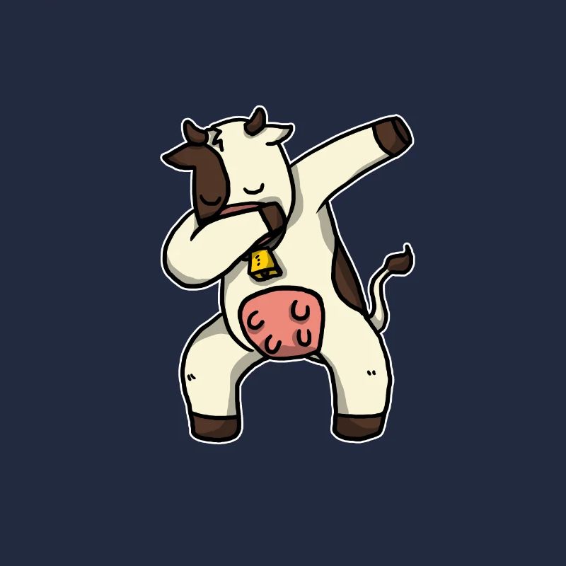 Lustiges Dabbing Kuh Geschenk