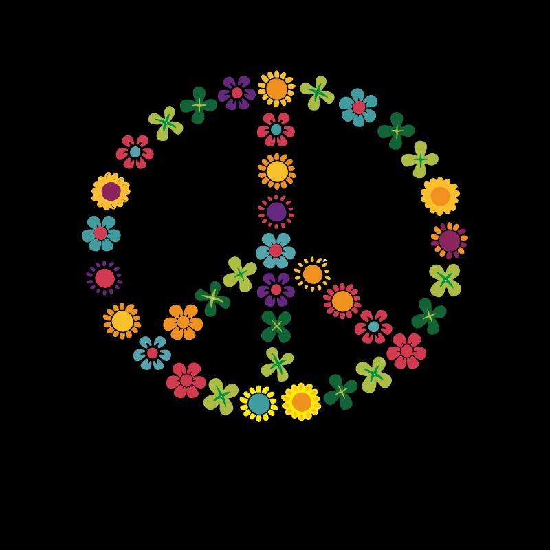 peace peacezeichen hippie blume geschenk 60er 7