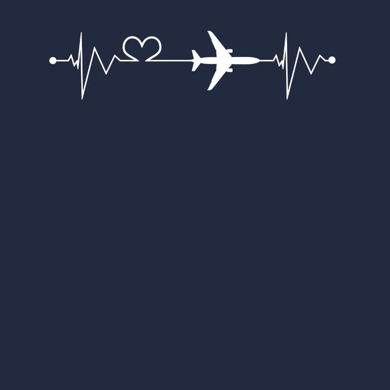 Airplane pilot heartbeat cardiogram