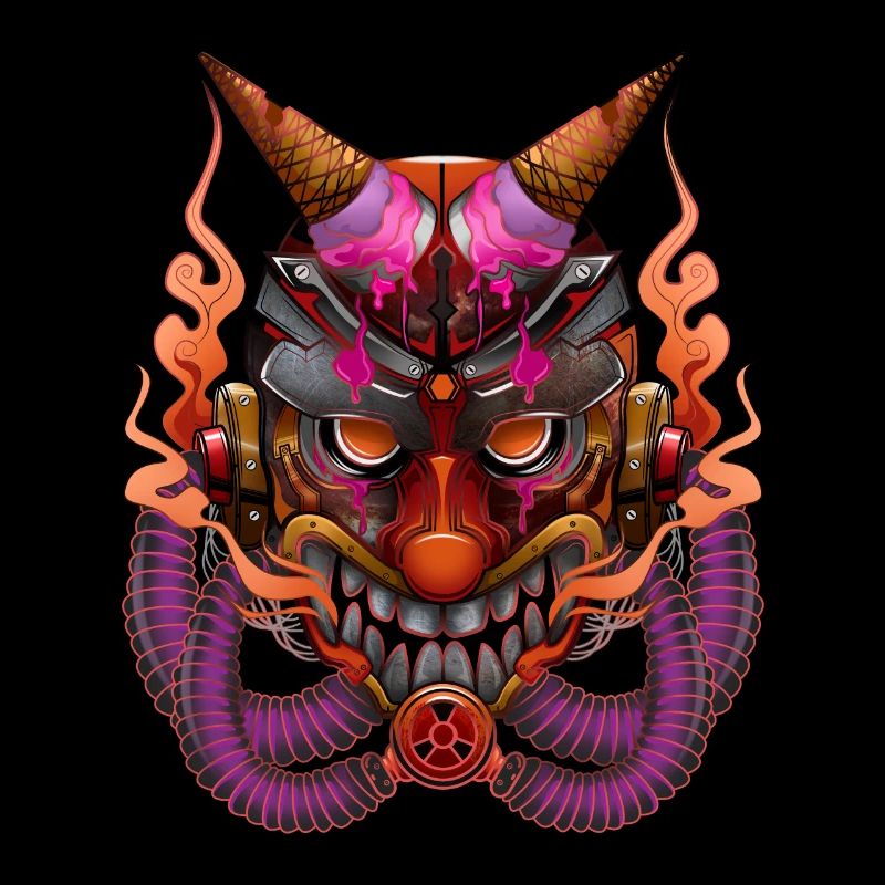 Samurai Eis Masken Mann