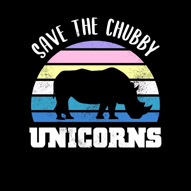 Save the Chubby Unicorns Rhino Sunset