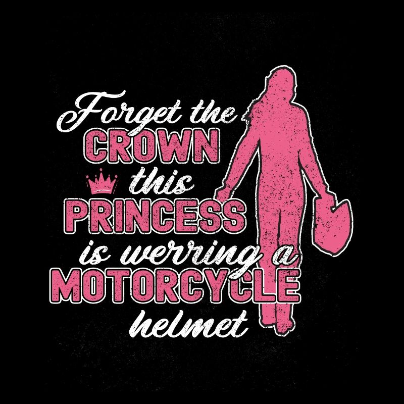 Cette princesse porte un casque de moto