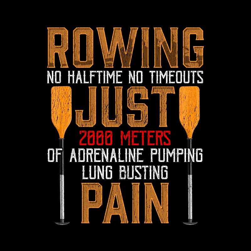 Funny rower adrenaline pumping rower