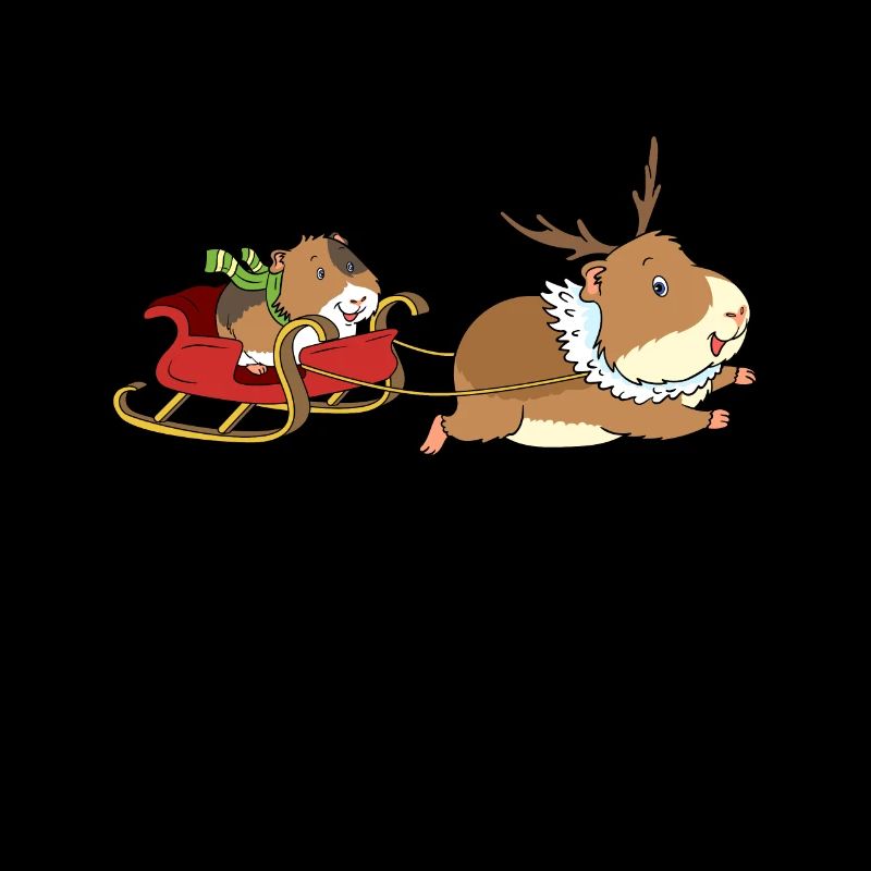 Renne de traîneau de Noël cochon d'Inde