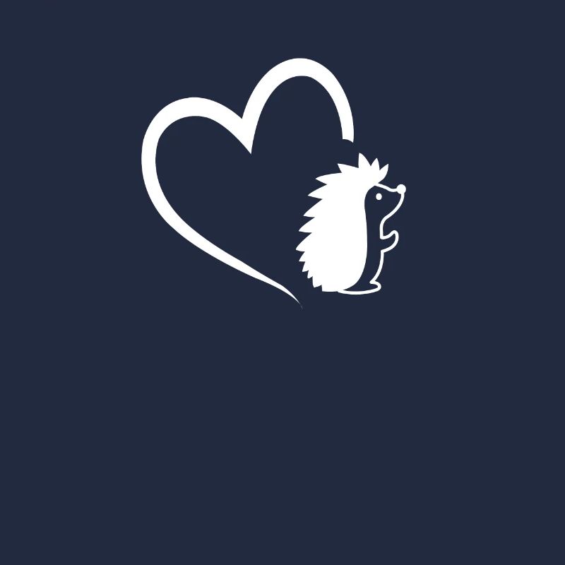 Hérisson avec un amour de hérisson de conception de coeur
