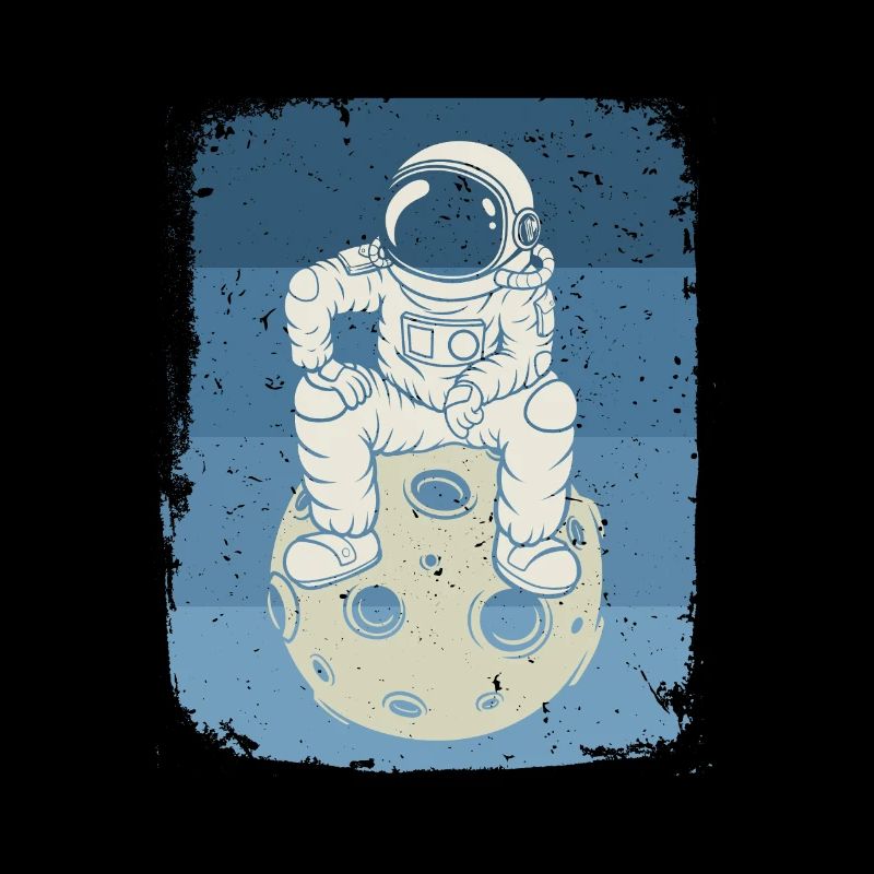 Astronaute Retro Universe Vintage Space Indie