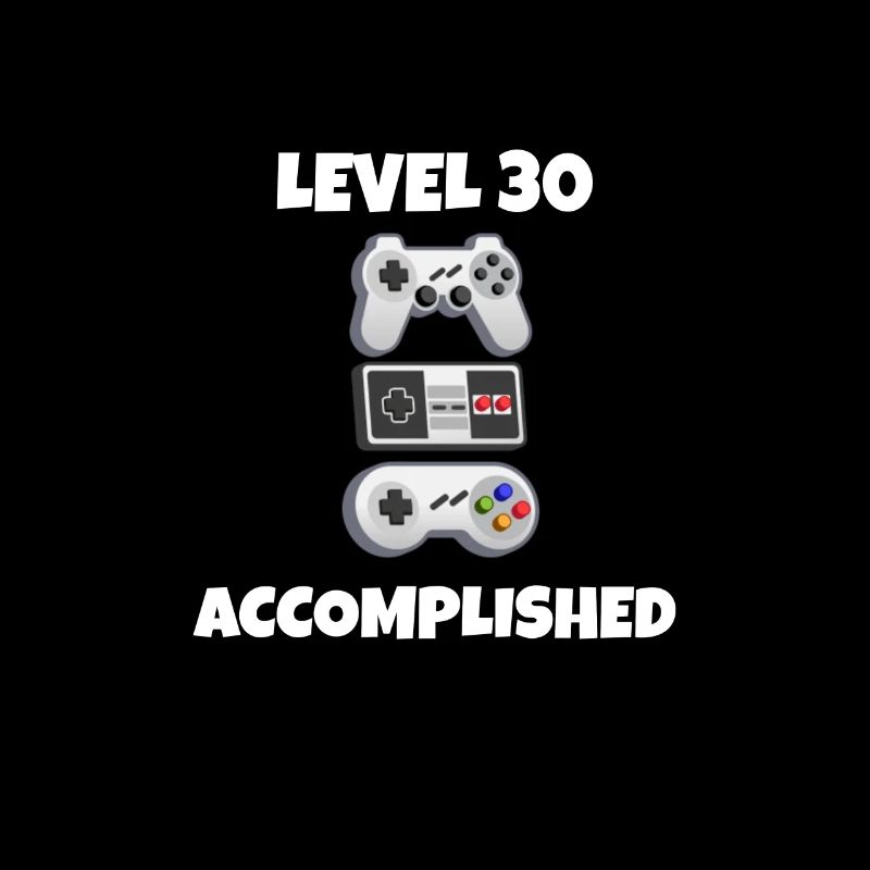 Level 30 Accomplished - lustig Spruch Gaming Retro