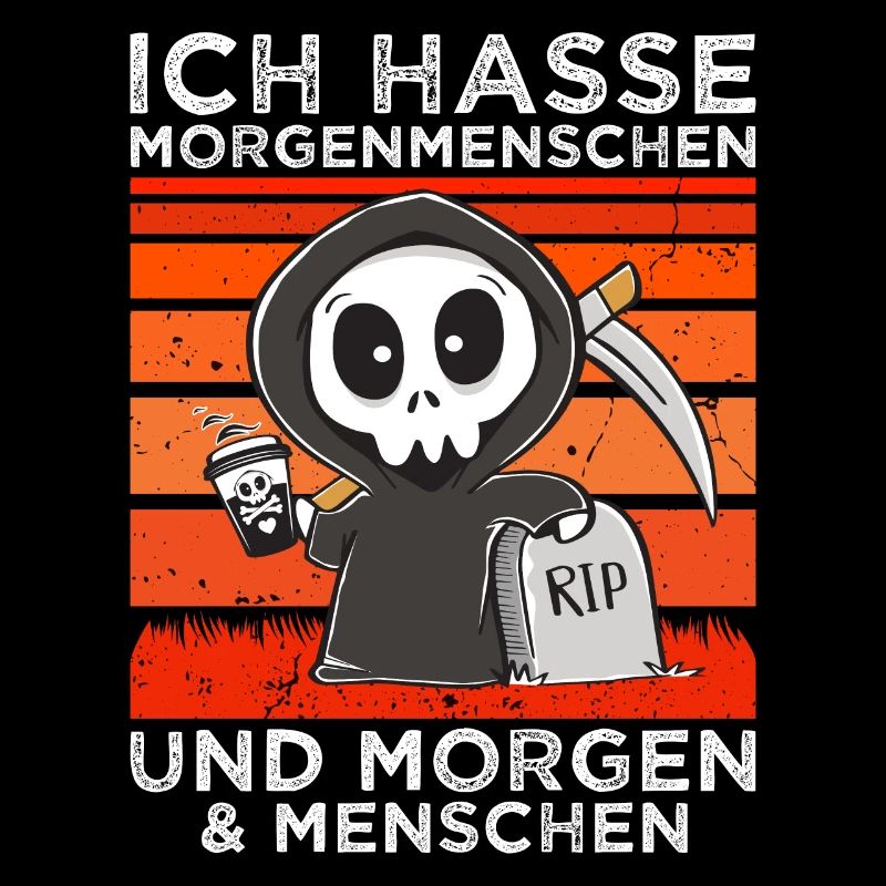 Ich hasse Menschen Morgenmenschen Kaffee Halloween