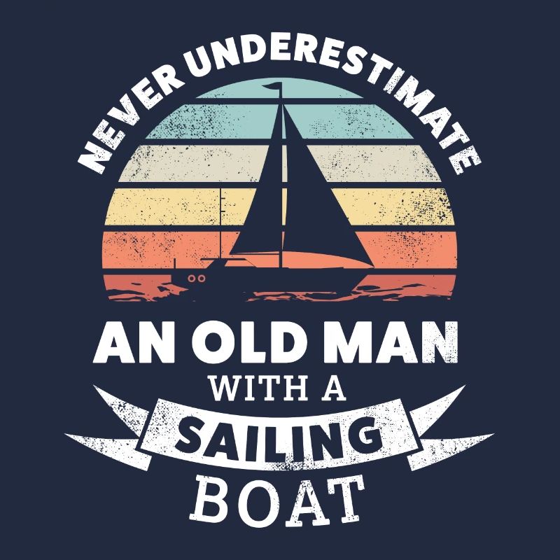 Funny Old man with a Sailing Boat Gift
