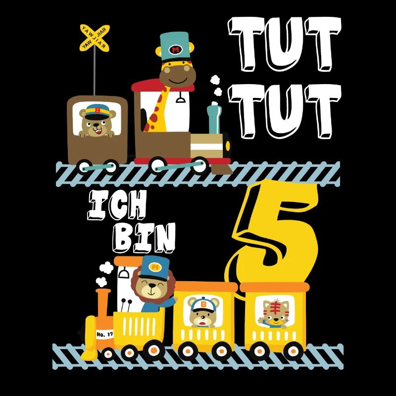 Kinder 5.Geburtstag Eisenbahn Zug 5 Jahre Geschenk