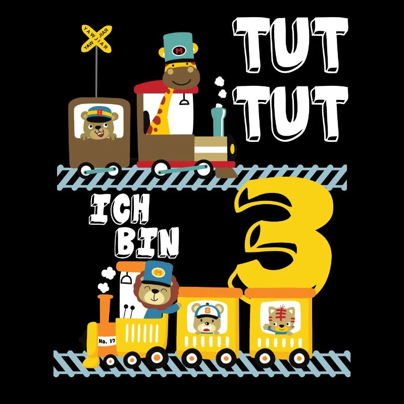 Kinder 3.Geburtstag Eisenbahn Zug 3 Jahre Geschenk