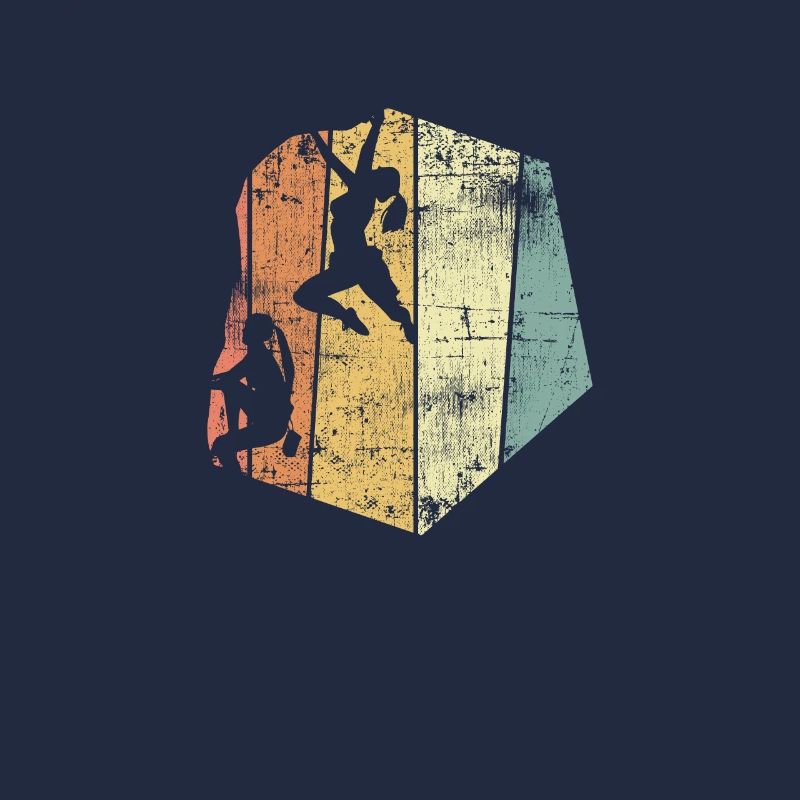 Climbing climbers vintage bouldering