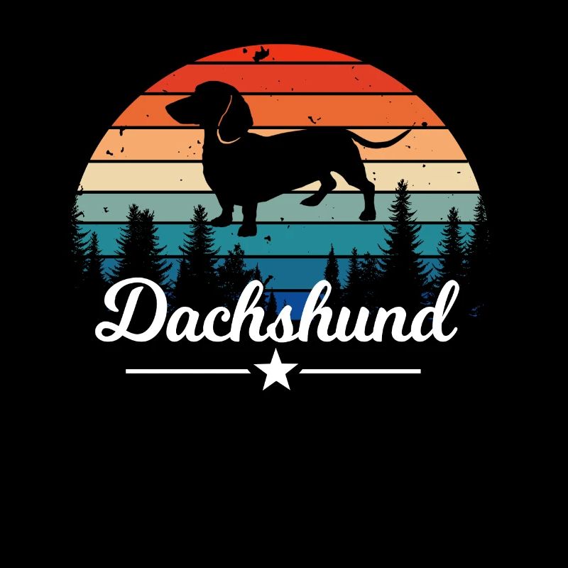 Vintage Dackel Retro Hunde Dackelliebhaber
