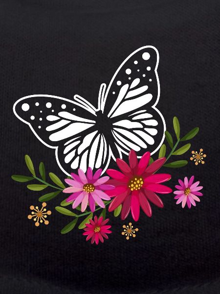Papillon avec des fleurs
