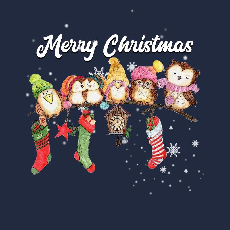 Frohe Weihnachten Eule