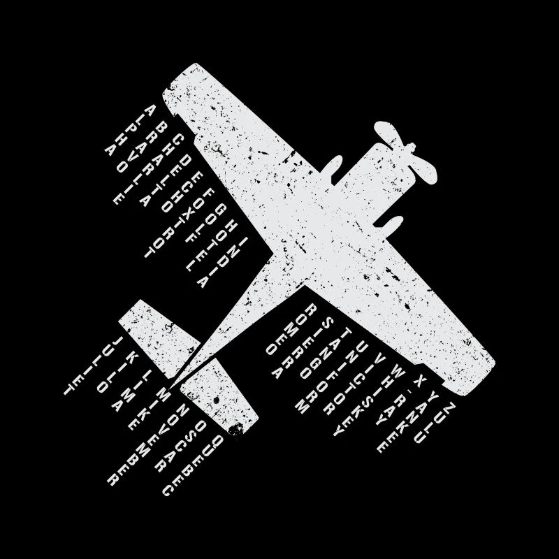 Cadeau d'alphabet phonétique de pilote d'avion