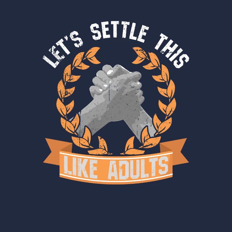 Conception drôle de bras de fer pour les hommes - Let's Set Up
