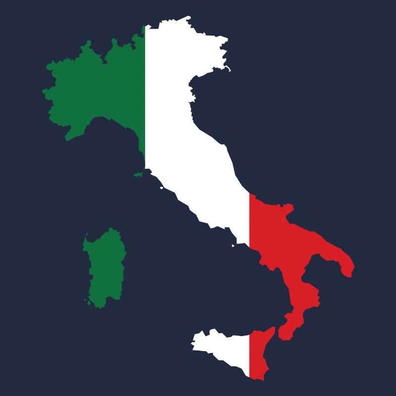 Italy Flag Map
