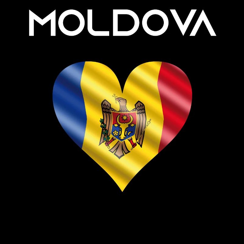 Moldova Moldova Heart Flag Gift