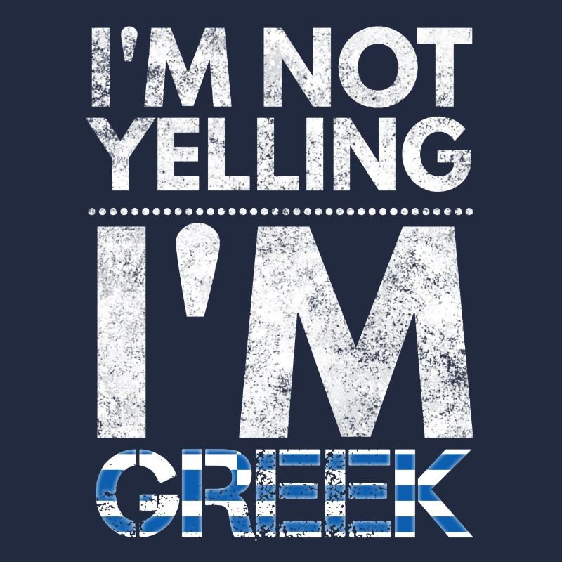 Je ne crie pas, je suis grecque Grèce drapeau Elliniki sim