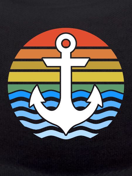 Anchor in sunset