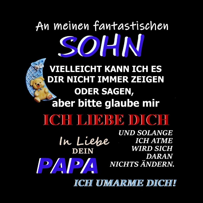 Liebevoller Sohn Papa Spruch