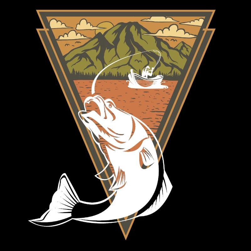 Oncle père pêcheur avec flotteur de poisson en mer