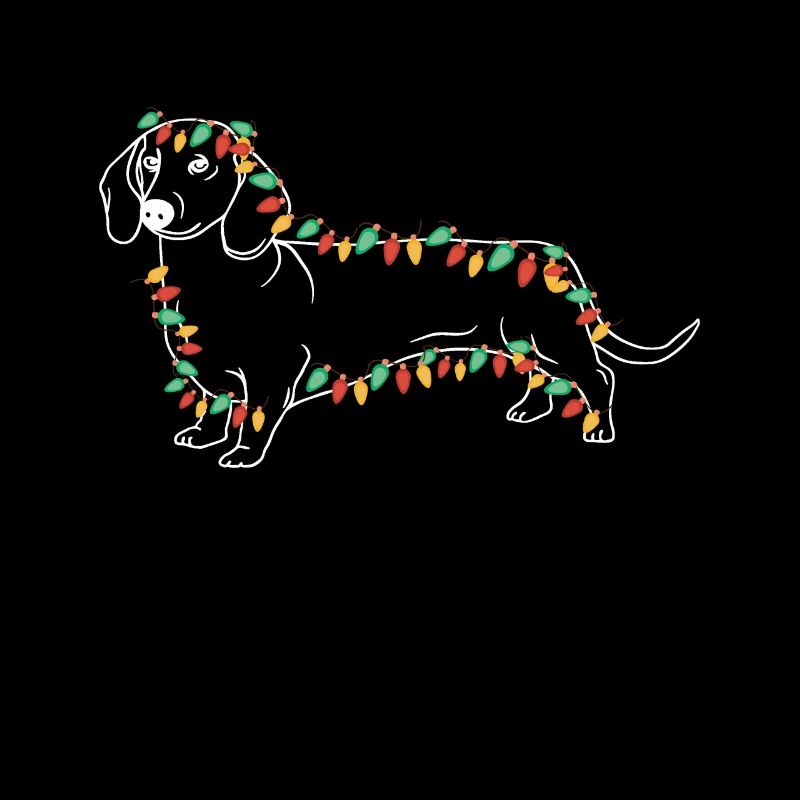 Chien drôle de Noël teckel
