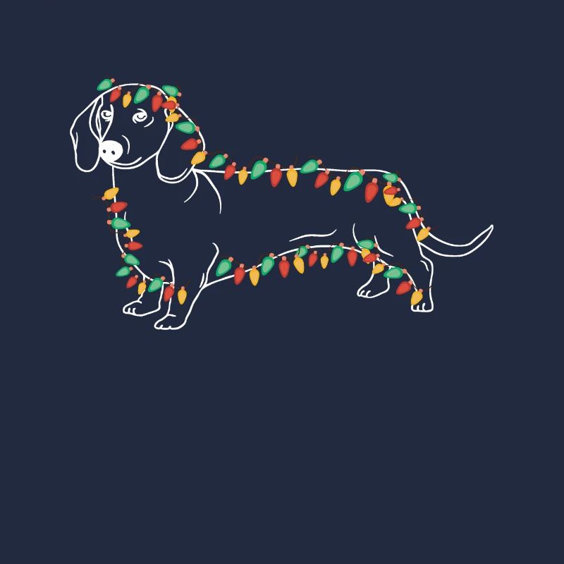 Chien drôle de Noël teckel