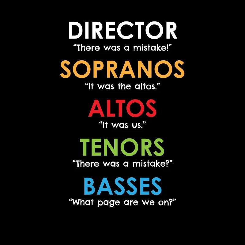 Drôle Chef de chœur Cadeaux Orchestre Soprano Alto
