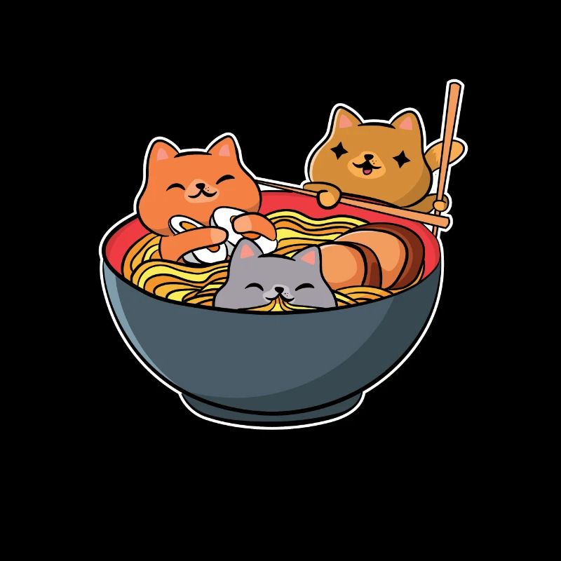 Ramen Cats Anime Apparel