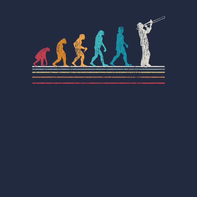 Trombone Evolution Trombone Player Retro