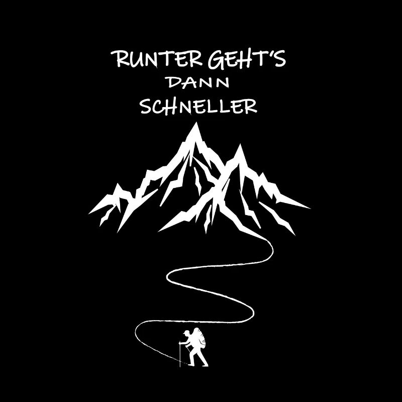 wandern bergsteiger lustiger wanderer geschenk