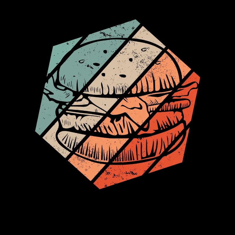 Burger Retro Style Cheeseburger Gift Burger Lover