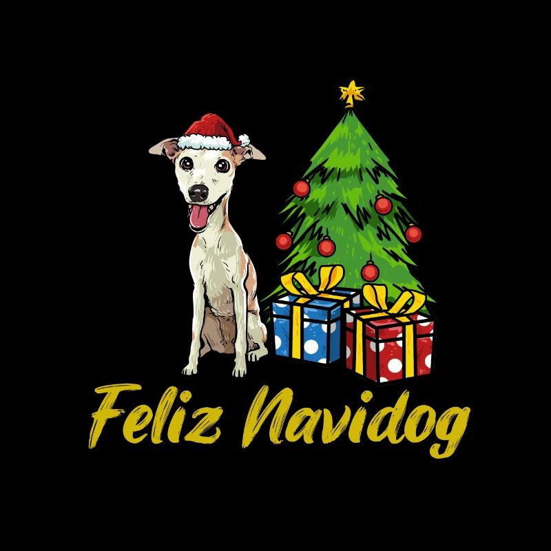 Feliz Navidog Whippet Hunde Geschenk