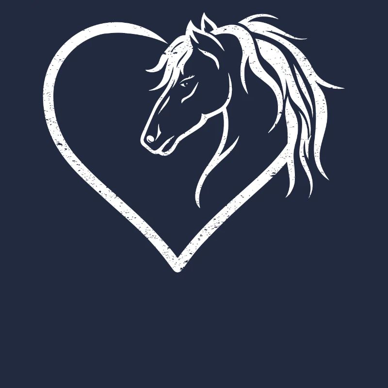 Cheval cavalier équestre en forme de coeur