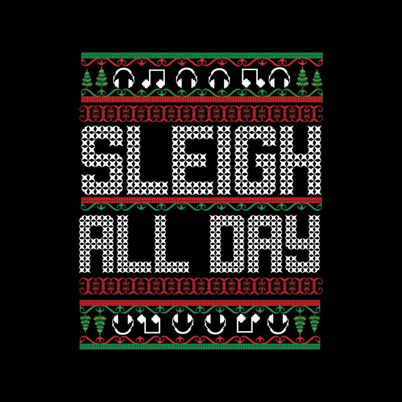 Pull laid Sleigh All Day Xmas