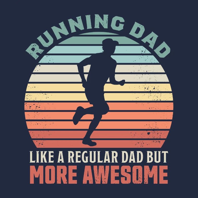 Awesome Running Dad Retro Runner Gift