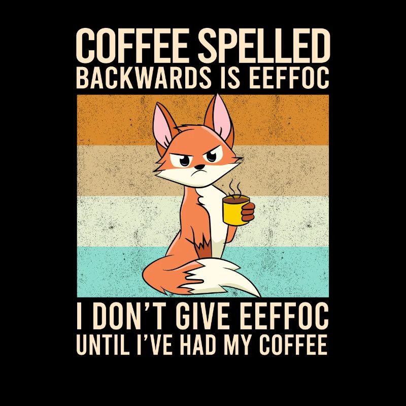 Le café épelé à l'envers est EEFFOC Fox Drink