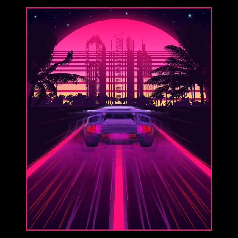 Synthwave Aesthetic Retro Vaporwave 80er 90er Auto
