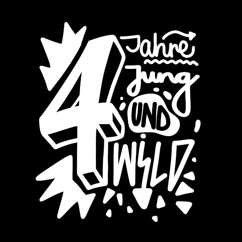 4. Geburtstag Kindergeburtstag Vier Jahre