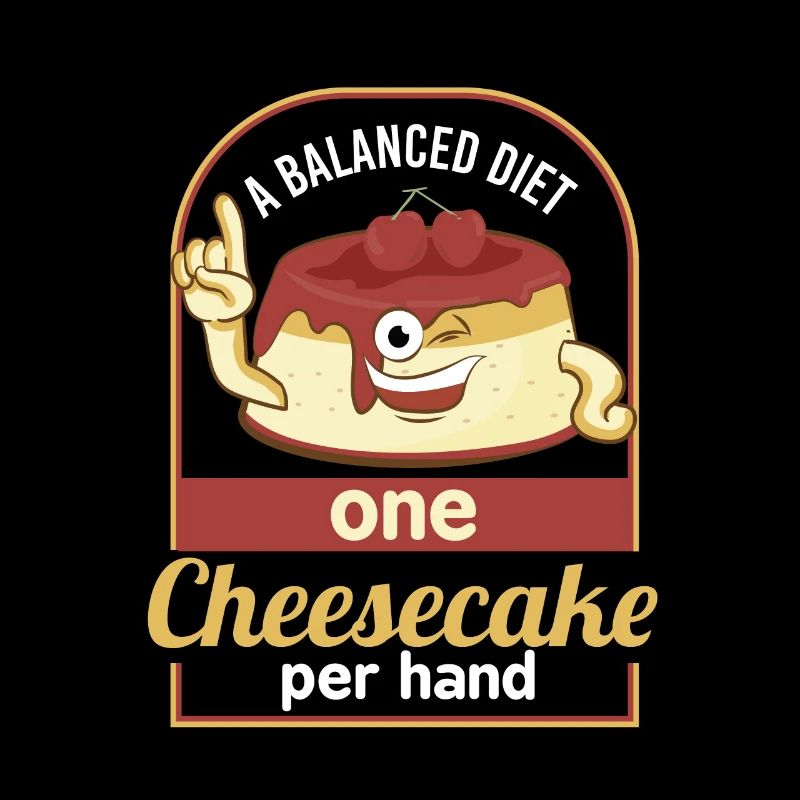Cheesecake Day Balanced Diet Funny Cheese Cake Per