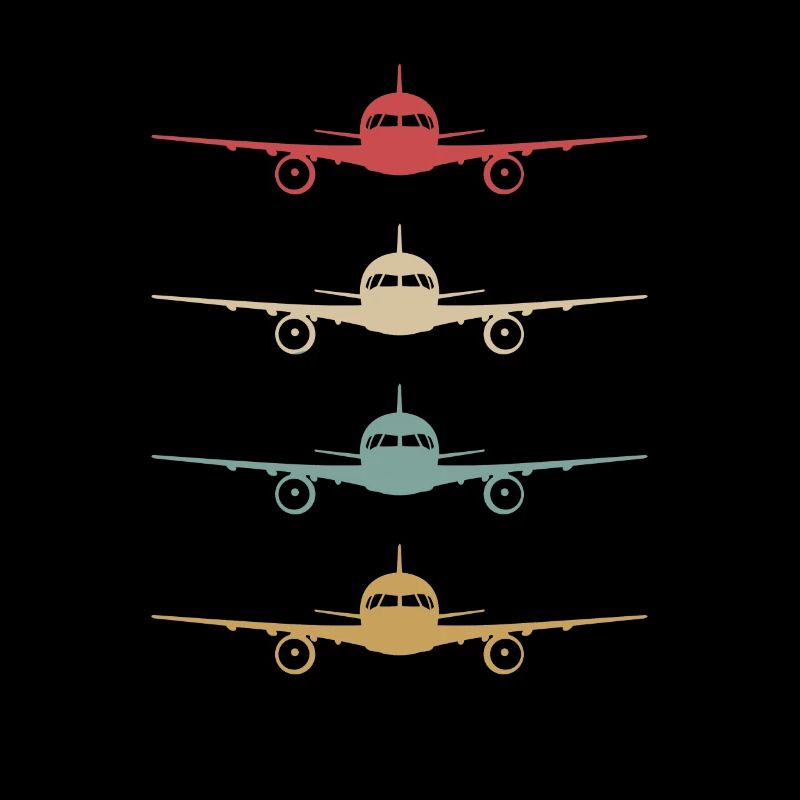 Vintage pilot airplane passenger airplane flying