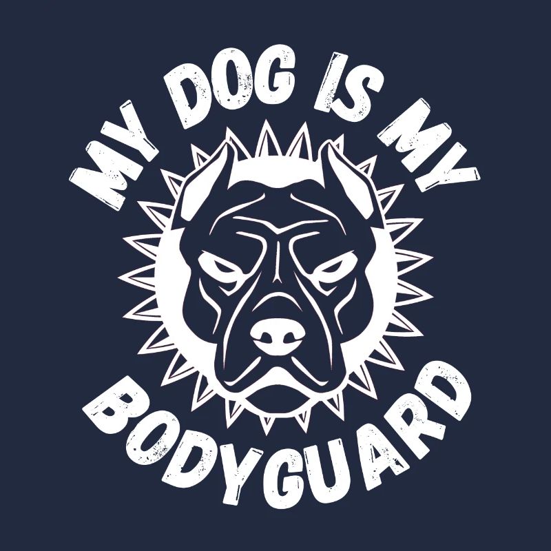 Conception de chien: mon chien est mon bull terrier garde du corps