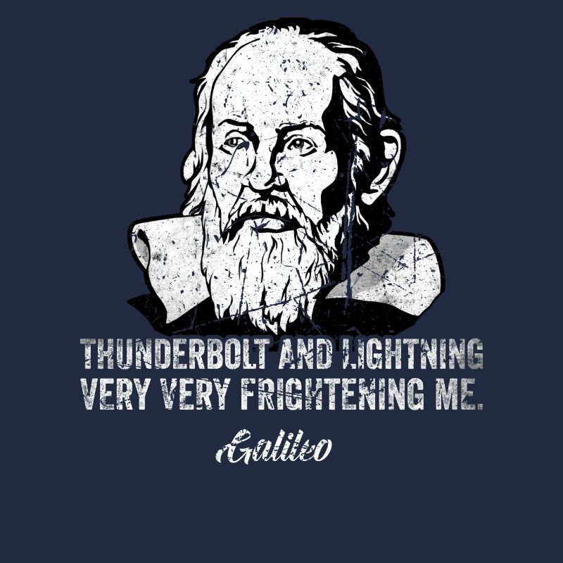 Thunderbolt lightning Galileo Philosopher Physics