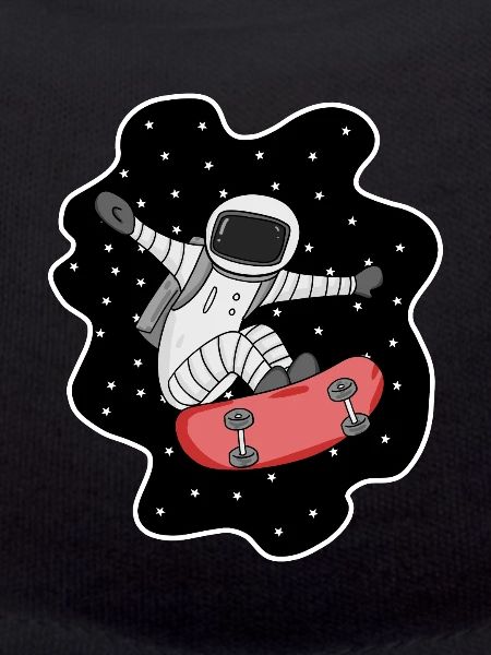 Skateboarder spatial astronaute