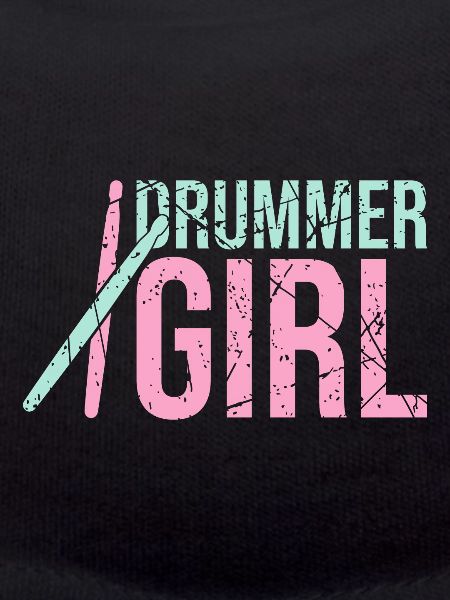 Drummer girl drums