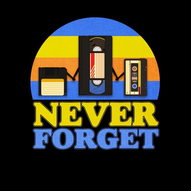 Never Forget Cassette Floppy Retro Gift