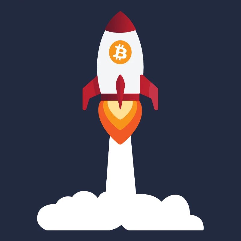 Bitcoin rocket - cryptocurrency bitcoins