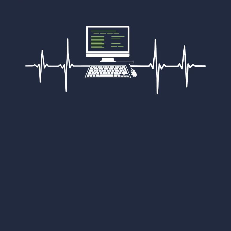 Programmierer EKG Herzschlag Computer Desktop